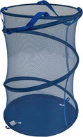 Household Essentials Pop-Up Mesh Laundry Hamper, Blue