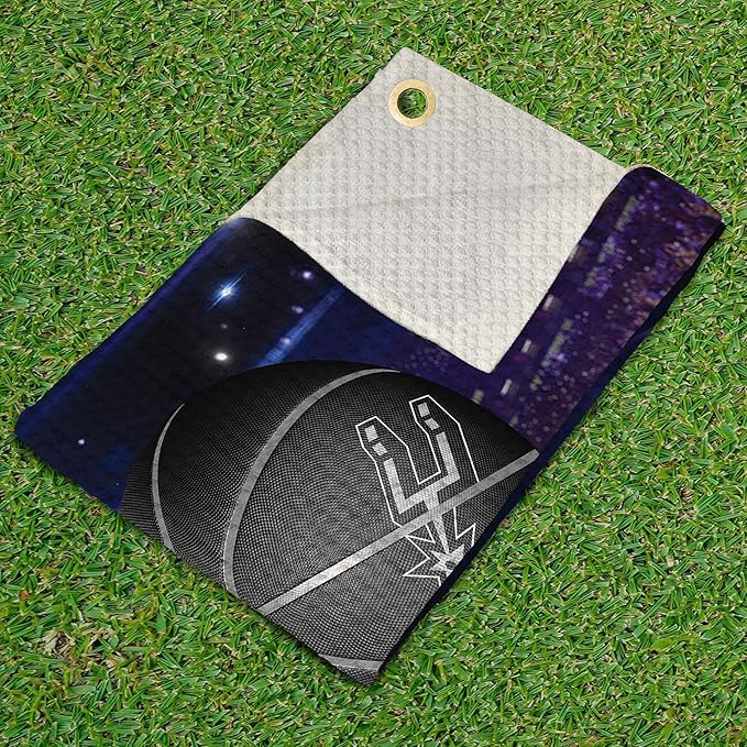 Northwest NBA Golf Towel – Official Licensed Microfiber Waffle Fabric, Absorbent 16x25 in Club Cleaning Accessory