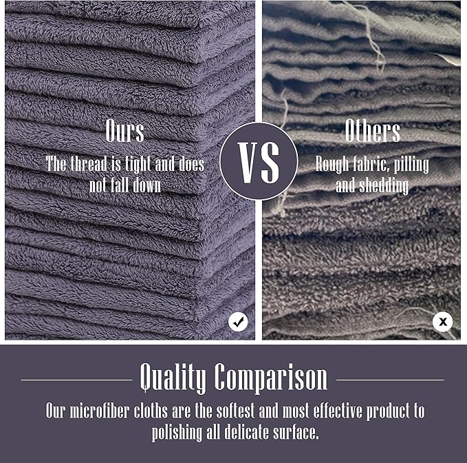 Sunny zzzZZ 24 Pack Kitchen Dishcloths - Does Not Shed Fluff - Reusable Dish Towels, Dish Cloths, Super Absorbent Coral Fleece Cleaning Cloths, Nonstick Oil Washable Fast Drying, 10 x 10 Inch (Grey)