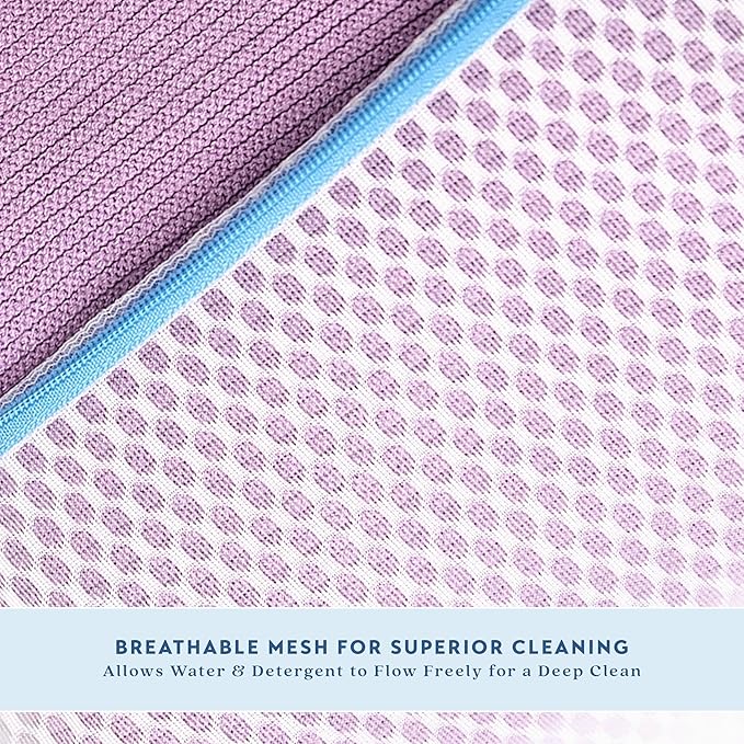 ELYN Mesh Laundry Bags, 3 Pack Medium (12” x 16"), Ultra Durable Honeycomb Mesh Bags With Anti-Rust Zipper for Washing Delicates & Protect Clothes, Laundry Room Organization Essentials
