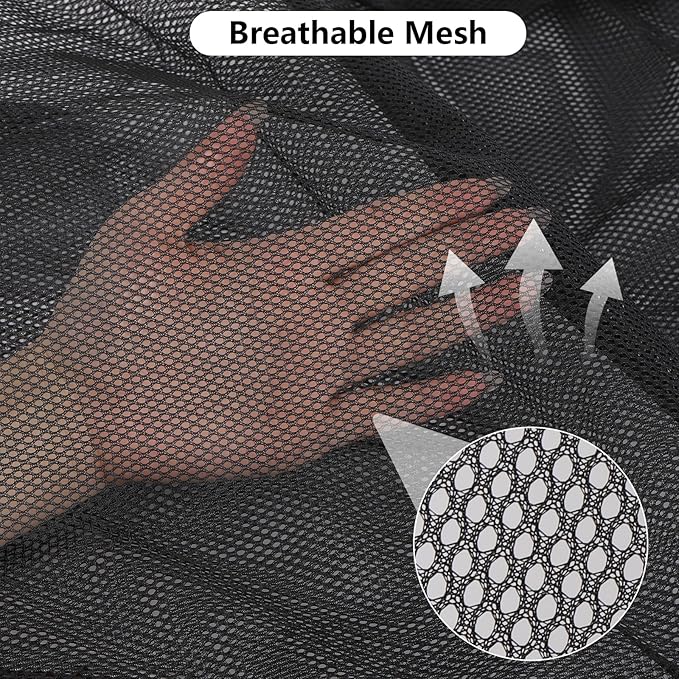 4 Pack Laundry Bags Mesh Wash Bags 23.6 x 35 Inch, Jumbo Laundry Drawstring Bag for Home, College Dorms, Travel, Black
