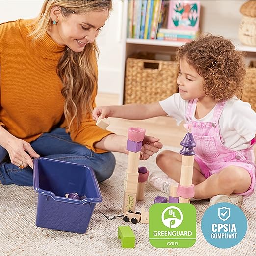 ECR4Kids Scoop Front Storage Bins, Multipurpose Organization, Earthtone, 10-Piece