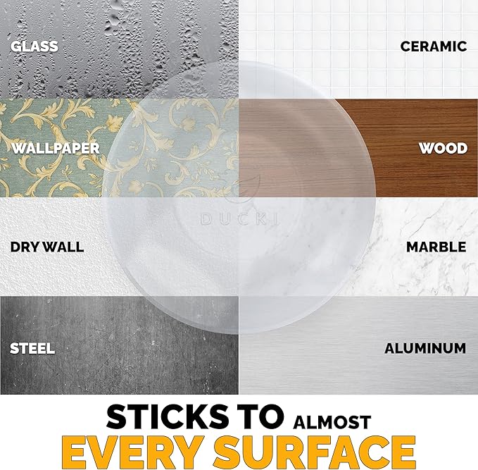 Ducki Door Wall Bumper Protector - Self Adhesive Stopping Shield Prevents Damage & Noise for Knob Handle, Refrigerators, Furniture Home or Office, Shock Absorbing, Discreet, Reusable - 2 Pack Clear