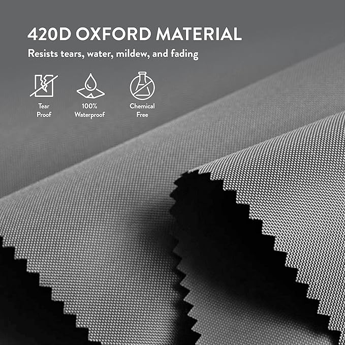 ZOBER 2 Pack Oxford Christmas Wreath Storage Container 36 Inch - Wreath Bag for Artificial Wreaths Box - Waterproof Fabric, Dual Zippered Wreaths Storage Bag With Strong Durable Handles - Gray