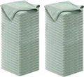 USANOOKS Microfiber Cleaning Cloth - Sea Green - 100Pcs (12.5x12.5 inch) High Performance - 1200 Washes, Ultra Absorbent Car Towel Traps Grime & Liquid for Streak-Free Mirror Shine - car Washing cloth