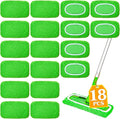 18-Pack Reusable Mop Pads Compatible with Swiffer Sweeper Mop - 100% Coral Fleece Washable Refills - Microfiber Dry & Wet Sweeping Cloths for Multi-Surface/Hardwood Floor Cleaning