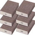 6 Pack Sanding Sponge,Drywall Sanding Blocks 6 Grits Per Pack (60/80/120/180/220),Washable and Reusable Sandpaper Block for Wood Furniture,Wall,Pot,Sheetrock,Metal and Brush Sanding