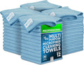 Microfiber Cleaning Wholesale Cloths (48 Pack) | Size 12" x 12"| All Purpose Microfiber Towels - Clean, Dust, Polish, Scrub, Absorbent (Blue)