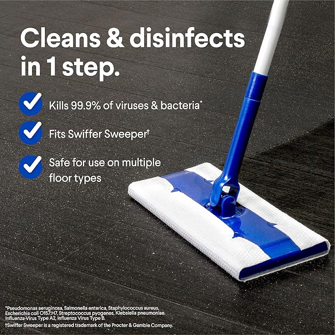 Clorox Scentiva Disinfecting Wet Mopping Cloths, Coconut and Waterlily, 24 Refills (Pack May Vary)