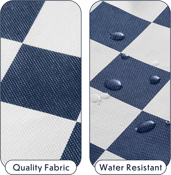 Navy Blue Checkered Clothes Storage Bins, 100L Large Blanket Storage Bags 3 Pack, Closet Organizers and Storage Containers for Comforters, Bedding, Foldable Organizer with Handle