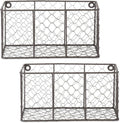 DII Chicken Wire Collection Farmhouse Vintage Wall Baskets, Small Basket, Vintage Grey