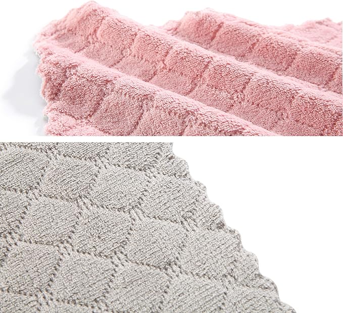 Hypermotion Microfiber Cleaning Cloth, Kitchen Towels, Double-Sided Microfiber Towel Lint Free Highly Absorbent Multi-Purpose Dust and Dirty Cleaning Supplies for Kitchen Car Cleaning. Pack of 12