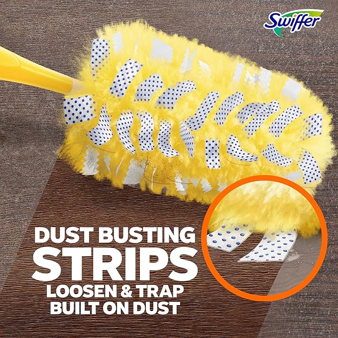 Swiffer Pet Heavy Duty Dusters Refills, Multisurface 360 Dusters with Febreze Odor Defense, 11 Count