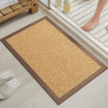 YDKGL Quick Dry Absorbent Bathroom Rugs Mat Non Slip Bath Mat Ultra Thin Bath Mats Bathroom Mat Floor Rubber Backed Fit Under Door Woven Washable Bath Rugs Brown 16x24
