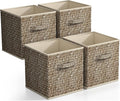 Sorbus Foldable Storage Bins - 11 Inch Sturdy Collapsible Fabric Storage Cubes with Handle - 4 Baskets for Organizing Clothes & Toys - Organization & Storage Baskets for Shelves, Pantry, Closet, Cubby