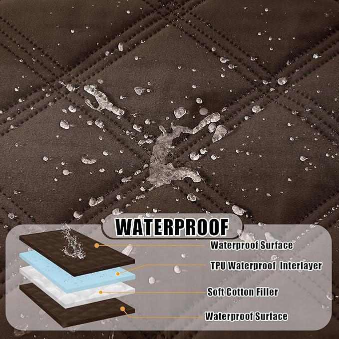 Smiry Waterproof Dog Bed Cover Blanket 30x70, Soft Reversible Pet Blanket, Washable Leakproof Cats Dogs Couch Cover for Sofa, Couch, Furniture, Lattice, Chocolate/Chocolate