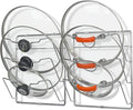 Simple Houseware 2-Pack Cabinet Door/Wall Mount Pot Lid Organizer Rack, 9.5" W x 4.5" D x 11.5”H, Chrome