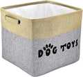 PET ARTIST Large Dog Toy Basket Bin - Rectangular Storage Box Chest Organizer for Dog Toys,Coats,Clothing,Apparel & Accessories & Blanket,Gray,15"x13"x12"