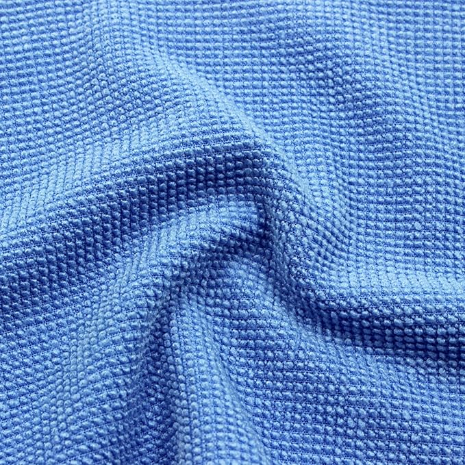 Mcsher Microfiber Cleaning Cloths - 6 Pcak, Blue, 6"x 7" Inch