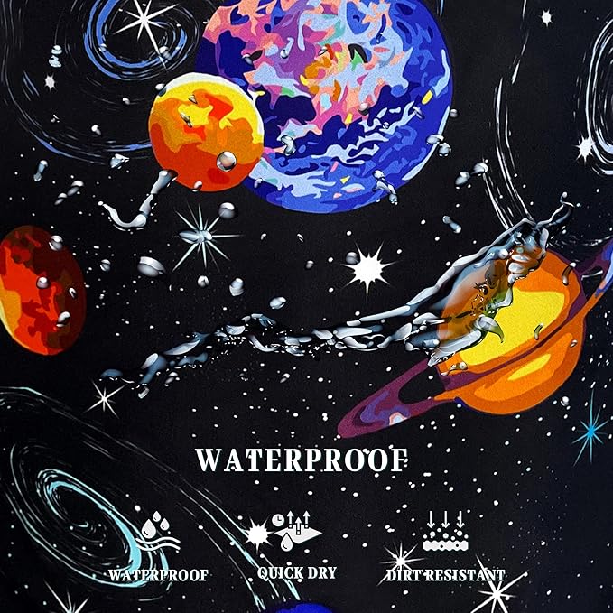 Colorful Starry Sky Planets Laundry Basket Galaxy Funny Laundry Hamper Foldable Oxford Cloth Universe Tote Bag Clothe Toy Storage Bucket 18.9"x16.5" For Bathroom/Laundry Storage/Bedroom