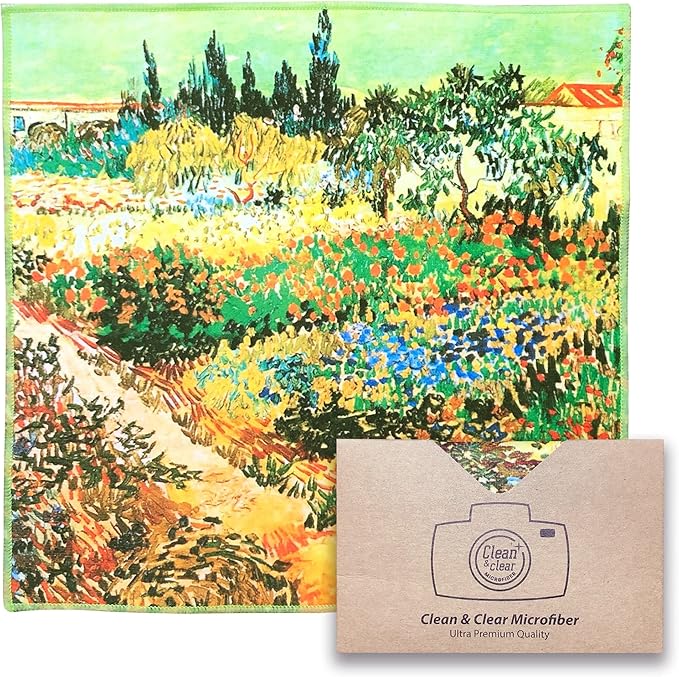 Large [4 Pack] Classic Art (The Garden at Arles) - Ultra Premium Quality Microfiber Cleaning Cloths (Best for Camera Lens, Glasses, Screens, and All Lens.) Microfiber Cloth