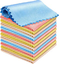 Niveaya Nano Streak Free Miracle Cleaning Cloths - 12 Pack, Reusable Nanoscale Fish Scale Cleaning Cloth, Lint Free Cleaning Cloth for Glass, Dishes, Mirrors, Stainless Steel Appliances, Etc