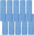 Microfiber Mop Pad for Rubbermaid Commercial 20 Inch Mop Head - 10 Pack Wet & Dry Commercial Cleaning Refills Reusable Mop Refills Fit for Any Microfiber Flat Mop System 18" to 21"