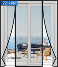 Magnetic Screen Door Upgraded PET Mesh Stronger Than Fiberglass and Polyester,Hands Free,Keeps Bugs Out,Pet & Kid Friendly,Suitable for Sliding Door,Large Patio Door and French Door-72''x96''