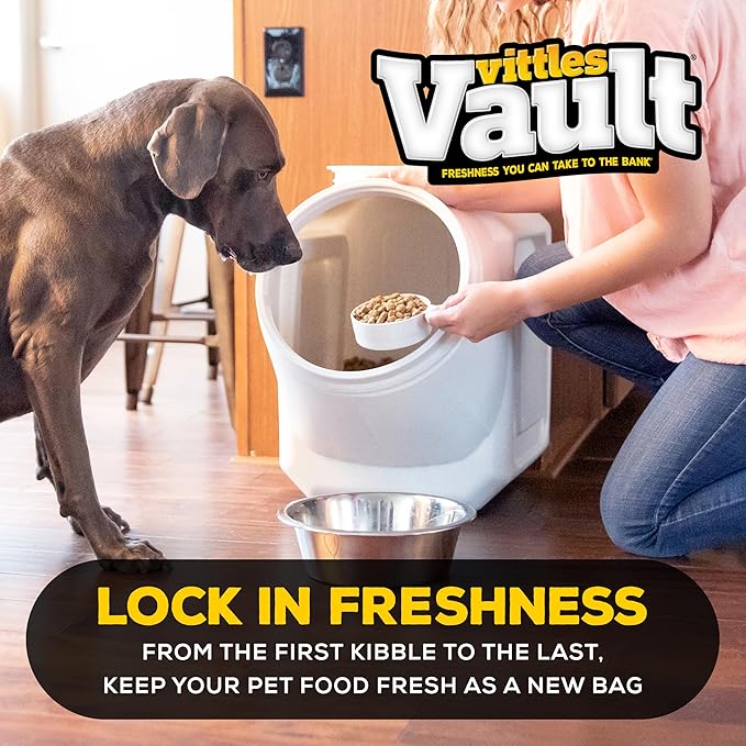 Gamma2 Vittles Vault Stackable Dog Food Storage Container with Sealing Lid, Up to 40 lbs Dry Pet Food Storage Container, USA-Made - [20.5"L x 12"W x 16.75"H]