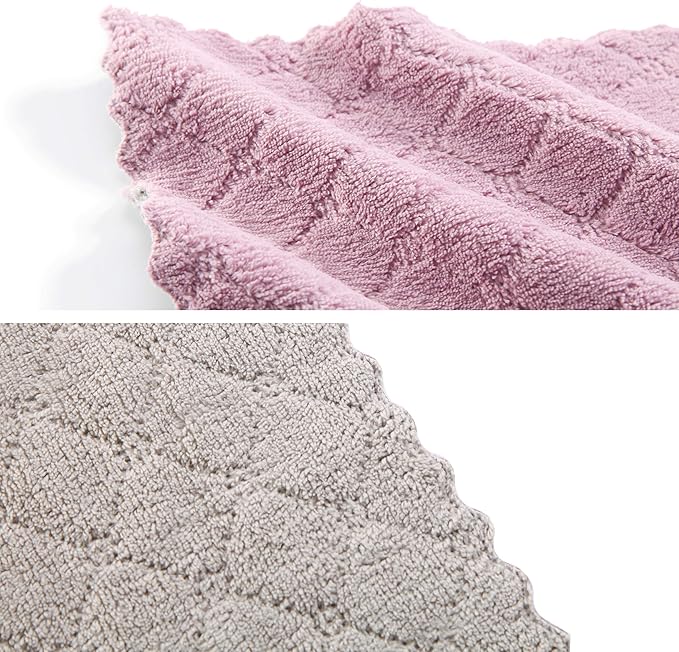 Hypermotion Microfiber Cleaning Cloth, Kitchen Towels, Double-Sided Microfiber Towel Lint Free Highly Absorbent Multi-Purpose Dust and Dirty Cleaning Supplies for Kitchen Car Cleaning. Pack of 12