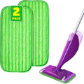 2 Pack Reusable Mop Pads, Compatible with Wet Jet, Wet Pads Refill for WetJet, Microfiber Cloths for Hardwood Floors Cleaning, Machine Washable Mop Pads, Wet Dry Use