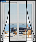 Magnetic Screen Door Upgraded PET Mesh Stronger Than Fiberglass and Polyester,Hands Free,Keeps Bugs Out,Pet & Kid Friendly,Suitable for Sliding Door,Large Patio Door and French Door-60''x96''
