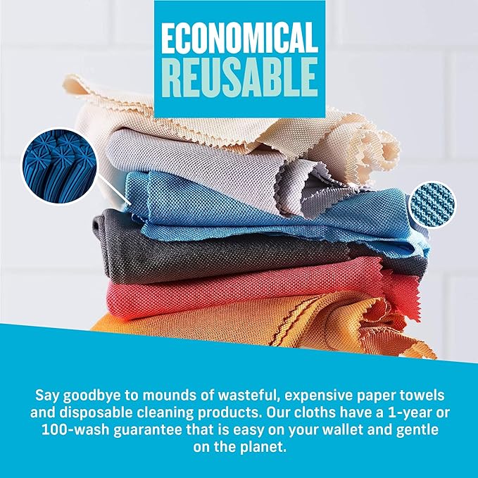 E-Cloth Polishing Microfiber Cleaning Cloth, 4-Pack - Microfiber Polishing Towels for Cars, Windows, & More