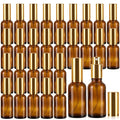 Roshtia 30 Pcs 2 Oz/ 60 ml Amber Glass Spray Bottle Refillable Perfume Atomizer Clear Decorative Empty Bottles with Fine Mist Sprayer Pump for Face Body Travel
