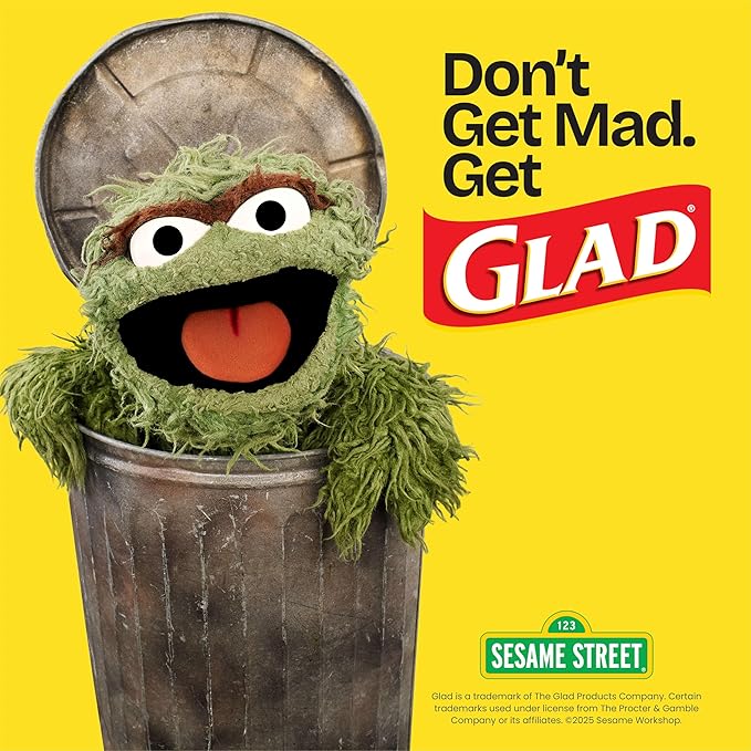 Glad Zipper Food Storage Plastic Bags, Quart, 50 Count (Package May Vary)