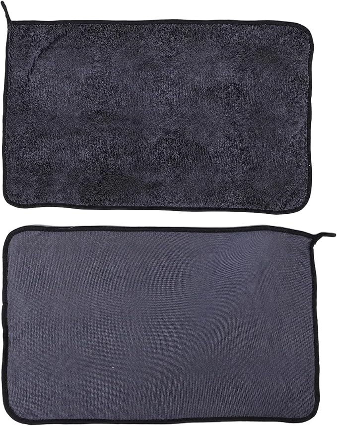 NUOBESTY 2pcs Car Absorbent Microfiber Drying Towels 40x60cm Thick Dual-Sided Cleaning Cloths for Car Exterior and Window Glass Lint-Free and Detailing Rags