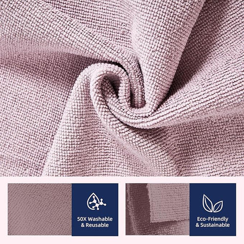 & PLUSH Microfiber Cleaning Cloth Roll - 85 Pack, Tear Away Microfiber Towels, 12" x 12", Reusable, Washable, Streak Free, Ultra Absorbent Dish Rags for Car, Home, Garage or Shop (Dewbury)