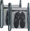 Sneaker Wash & Dry Net Bag for Dryer, 15.7x13.8 Inch Large HoneyComber Mesh Bags with Zipper and Strap for Shoes, Clothing, Laundry Reused Bag Tool (2Pcs Grey)