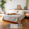 PAULATO BY GA.I.CO. Waterproof Blanket for Bed – Queen Absorbent Couch Cover – Machine Washable Stain-Proof Pad for Large Sofa – Pets Dogs & Cats Friendly Protector - Light Grey