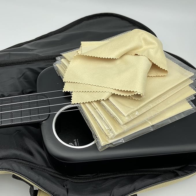 AAwipes Trumpet Cleaning Cloths Microfiber 12"x12" (6-Pack, Yellow) Plush Polishing Cloths for Musical Instruments Cleaning Cloths for Guitar Violin Piano Clarinet Sax Universal (HCIS-1212-Y)