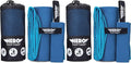 Hero Microfiber Towel - Camping, Beach - Gym, 24 X 48 (Includes Bonus Washcloth) (Pack of 2)