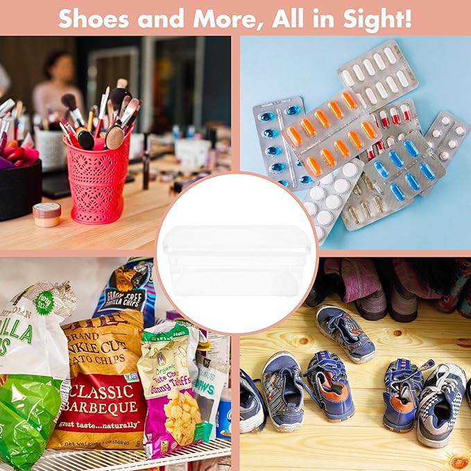 ORGANIZE-IT!, Pack of 15-6QT Ultra Premium Clear Shoe Box, Modular Storage Box for Shoes, Versatile Organization and Storage Box with Clear Base and Lid, 12.9" L X 7.9" W X 4.7" H