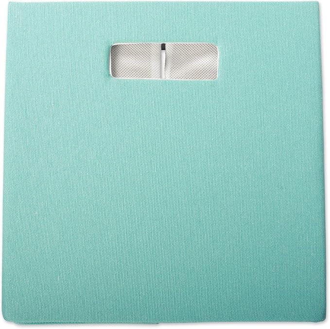 DII Poly-Cube Storage Collection Hard Sided, Collapsible Solid, Small, Aqua (Pack of 2)