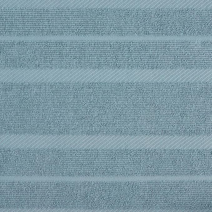 KitchenAid Albany Kitchen Towel 4-Pack Set, Fog Blue/White, 16"x26"