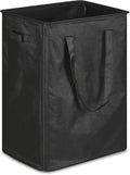 efluky Slim Laundry Basket, Narrow Laundry Hamper with Handles, Collapsible Dirty Clothes Hamper, Tall Laundry Bin for Laundry Room, Dorm and Bedroom, 90L Black