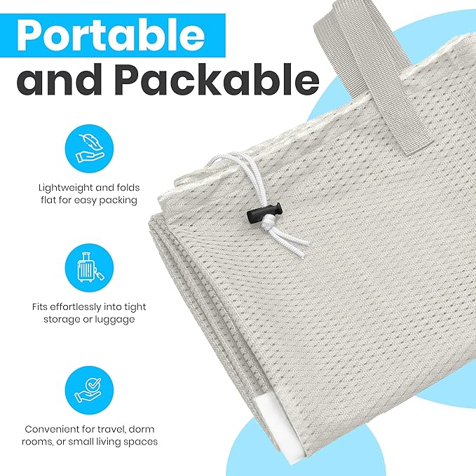 Large Mesh Laundry Bags - 2-Pack Heavy Duty with Handles & Drawstring - Machine Washable Net Laundry Sacks for College Dorm, Camp, Travel, Bedding & Clothes Storage (Grey)