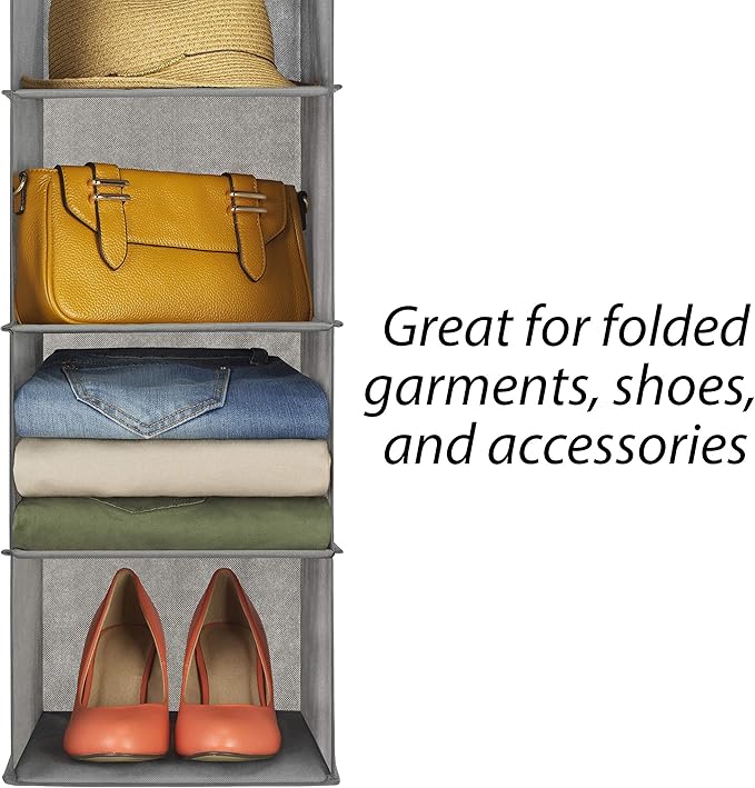 Whitmor 5 Section Closet Organizer - Hanging Shelves with Sturdy Metal Frame,(Pack of 6)