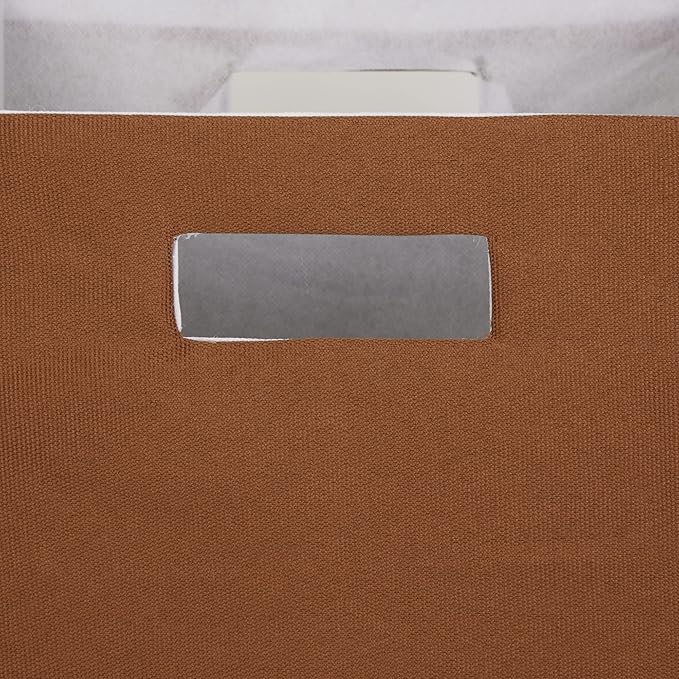 DII Collapsible Polyester Storage Cube, Solid, Lightweight and Durable, Large Square, 13x13x13, Cinnamon