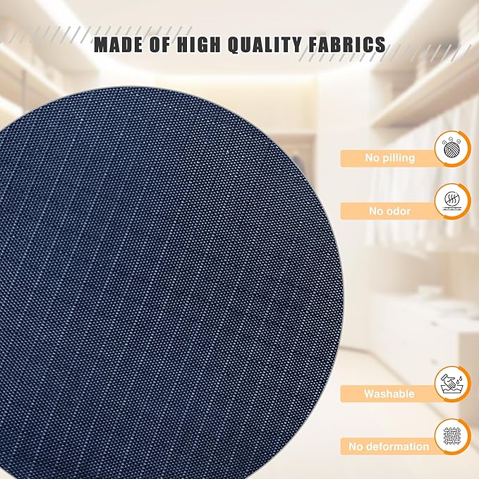 Hanging Closet Organizer and Storage 6-Shelf, Easy Mount Foldable Hanging Closet Wardrobe Shelves, Clothes Handbag Shoes Accessories Storage, Washable Oxford Cloth Fabric, Navy Blue