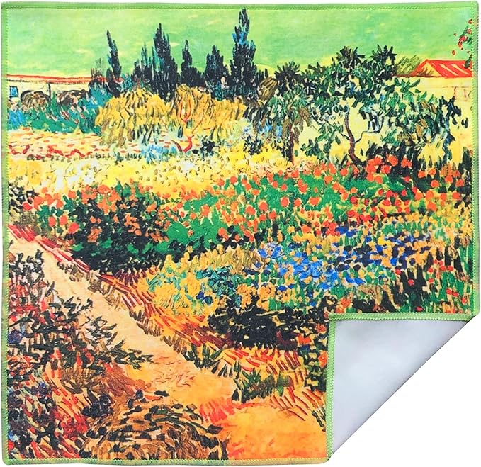 Large [6 Pack] Classic Art (The Garden at Arles) - Ultra Premium Quality Microfiber Cleaning Cloths (Best for Camera Lens, Glasses, Screens, and All Lens.) Microfiber Cloth